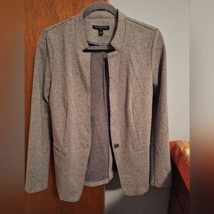 Banana Republic Women's Gray Open Front Pleated Blazer Size S